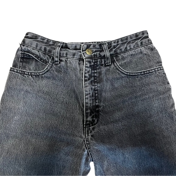 Vintage 90s GUESS jeans black  wash high waisted straight leg size 26 - Picture 4 of 11